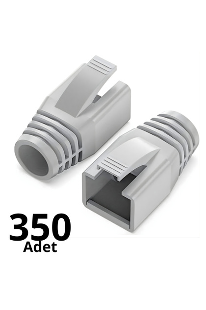 M108Kb Cat7 Rj45 Jack Protection Sleeve-350 Pieces Boot Gray Ethernet Cable Protector