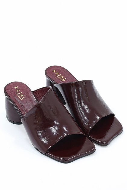 Cbr-T50 Thick Heeled Genuine Leather Slippers