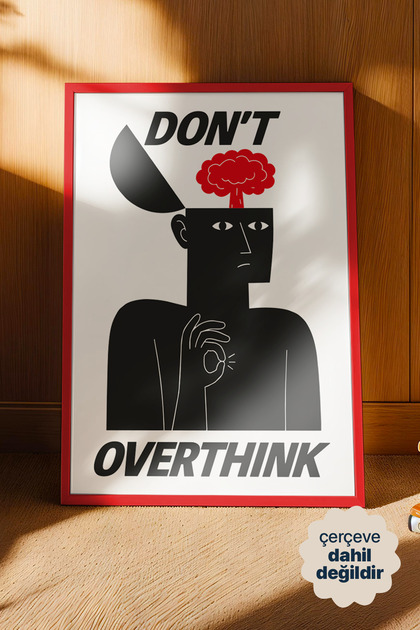 "The Mind's Quiet Exit" - Minimalist Grafik Poster (Çerçevesiz)