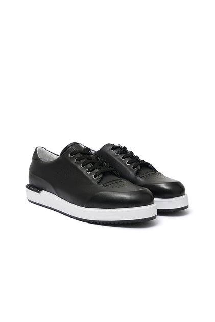 Erkek Sneaker Siyah Deri Ayakkabı | Günlük - Hafif – Rahat