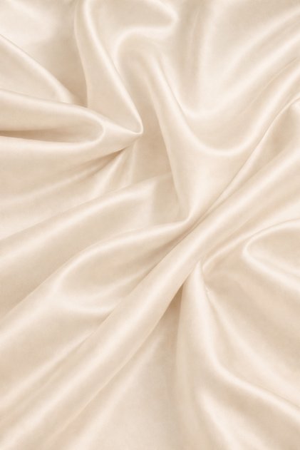 Ecru Matte Satin Fabric, 150 cm Width
