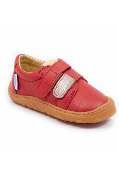 Pantofi copii barefoot Noah, Culoare Ruby din piele naturala, talpa flexibila, Marimea 20