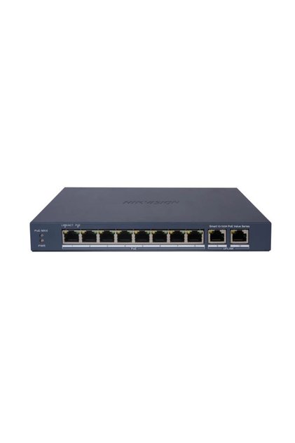 8port PoE 60w 2-Uplink 10/100 Yönetilemez Switch Metal DS-3E1310P-EI/M