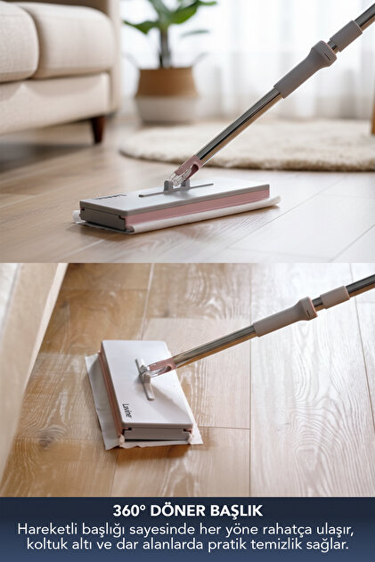 Lavine Click Mop Asansörlü Mekanizma 32cm ”4XL Kullan At Bezler