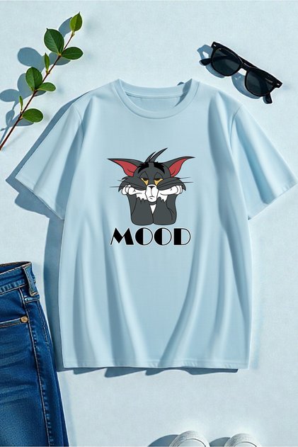 Unisex Mood Printed Oversize T-Shirt