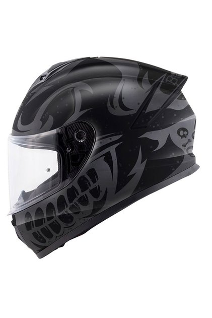 50.X BONES MAT SİYAH-GRİ KASK