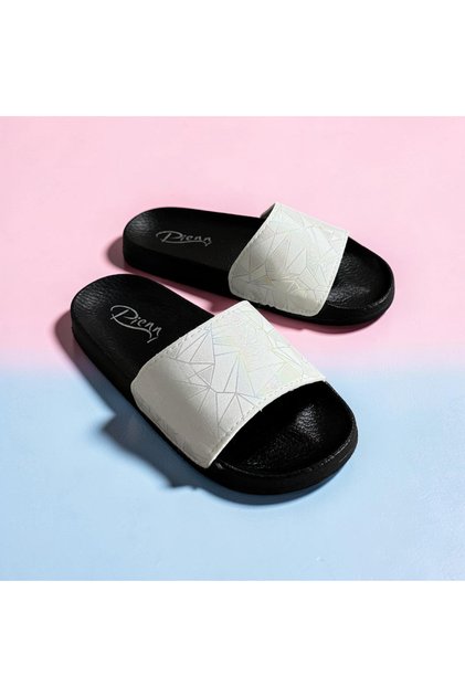 Girls' Glittery Comfortable Lightweight Sole Comfort Slippers