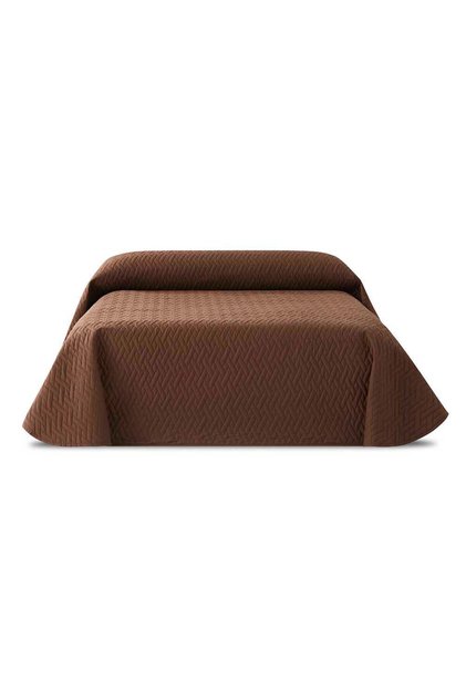 Cuvertură pat impermeabilă matlasată Teflon®, culoare maro 180 x 270 cm