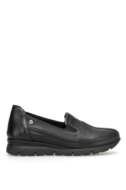 D26Ya-3985 Women's Genuine Leather Casual Shoes Black