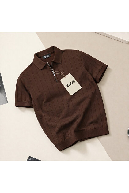 トップス Pedestal polo tee jellyyabashi flexwitme zs zaos fashion erkek poloyaka fermuarlı polyemid triko tişört