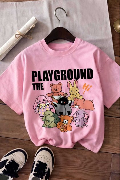 Playground the Printed Unisex Children's T-Shirt 6Gh1