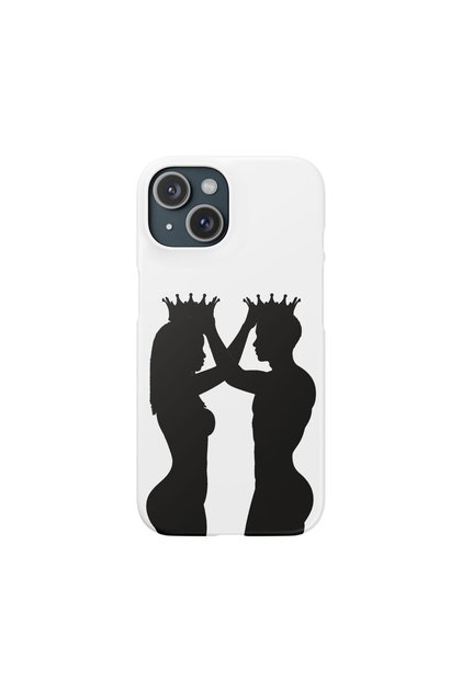 iPhone 13 / 14 Case Ctrl+Us Design Printed Double Crown Silhouette - Love and Bond Theme Premium Cover