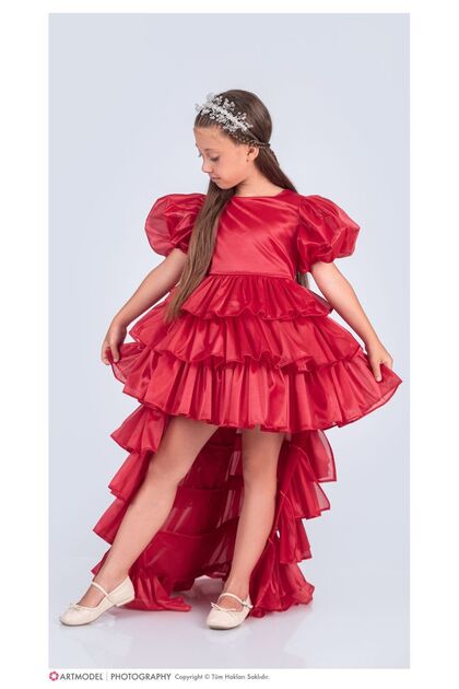 green emerald velvet dress Buy Gold Flower Girl Dress main image 1