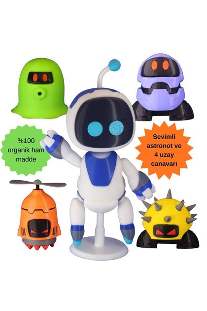 MODELİKA ASTRO OYUNCAK SETİ 5'Lİ ASTRO BoT ASTRONOT VE 4 ASTRO