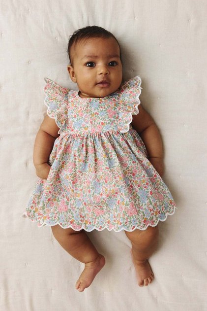 Frill-trimmed bodysuit dress