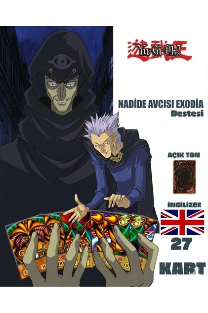 İngilizce Nadide Avcısı Exodia Destesi 27 Yugioh Kartı Yu-Gi-Oh!