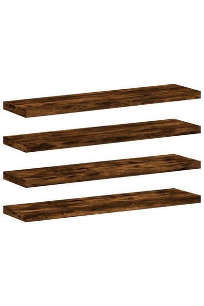 Rafturi perete 4 buc. stejar fumuriu 40x10x1,5 cm lemn compozit