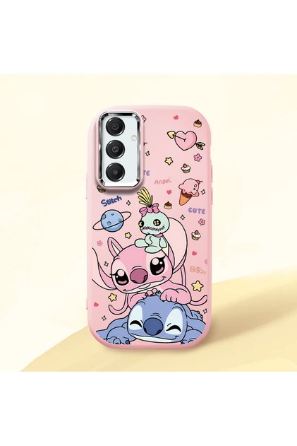 Pink Silicone Patterned Case with Shock Absorbing Camera Protection Compatible with Samsung Galaxy A16 4G/5G