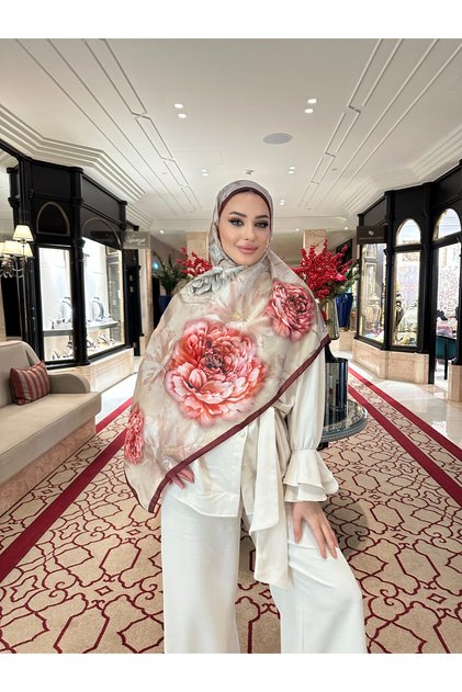 Flora Vual İpek Şal 10100