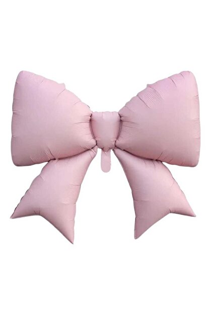 Retro Pink Ribbon Bow Foil Balloon Large Size 98X75 cm