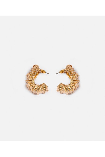 Voluminous and Textured Hoop Earrings