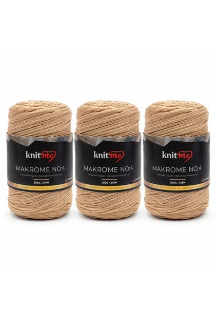 No:4 Polyester Macrame 200 Gr 215 Mt 3 Pieces