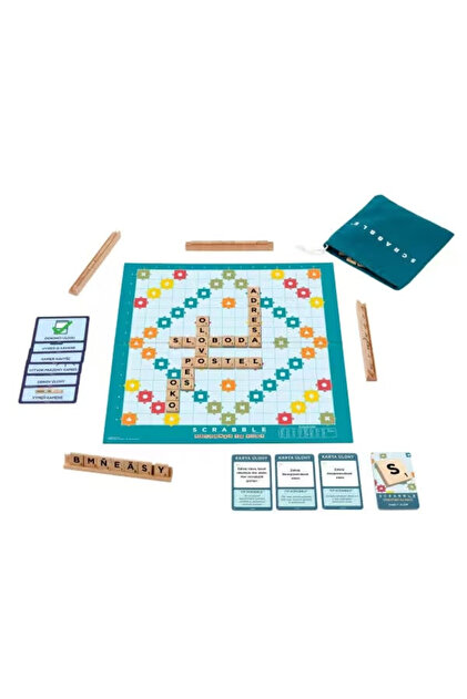 Mattel Scrabble Orijinal Ahşap İkisi Bir Arada Türkçe JLJ64