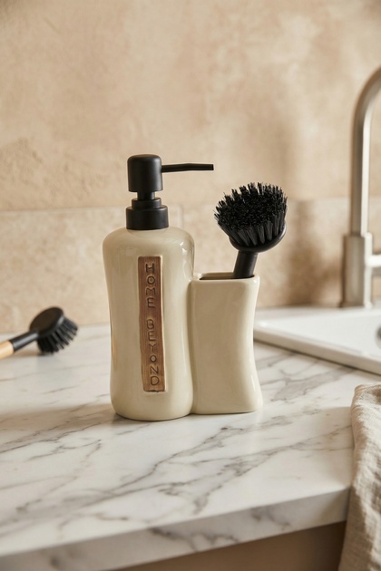Vilya Liquid Soap Dispenser with Brush Chamber - 400 ml
