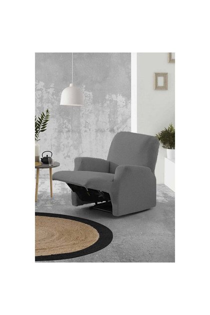 Husă fotoliu recliner Sofazip, material microfibră, culoare gri