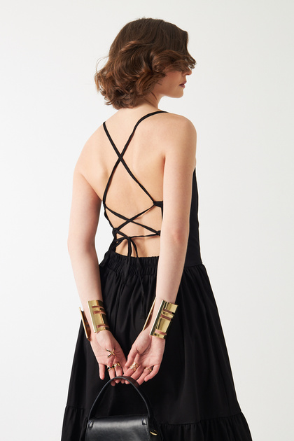 backless feather dress Norelle Flocked Backless Maxi Dress | Jaded London main image 1