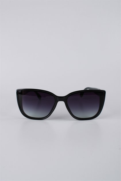 Women's Geometric Black Frame Smoked Gradient Glass Sunglasses Gg25Sm8007R05