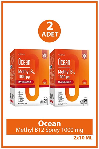 Orzax Ocean Methyl B12 Sprey 1000 mg 10 ml - Fiyatı, Yorumları