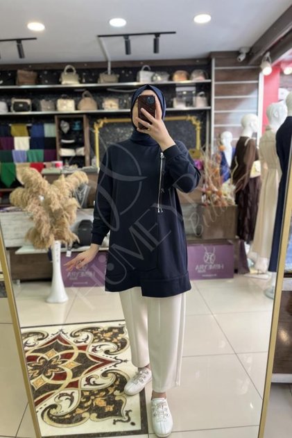 Fermuar Detaylı Sweat