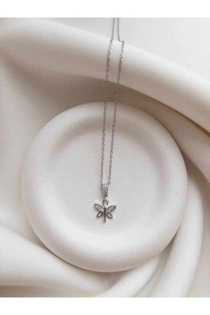 Dragonfly Necklace - Silver Color Dragonfly Necklace - Steel Dragonfly Necklace