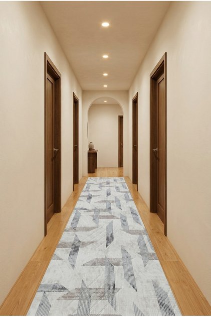 Non-Slip Based Carpet Runner Living Room Hallway Kitchen Bedroom Carpet 6022 Beige
