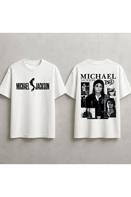 STİL-X Michael Jackson Baskılı Unisex %100 Pamuklu Oversize T