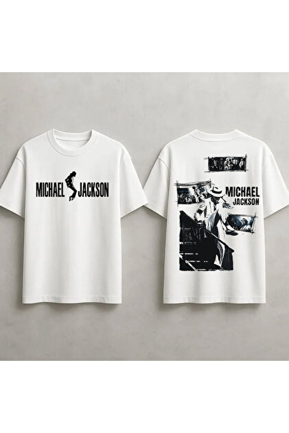 STİL-X Michael Jackson Baskılı Unisex %100 Pamuklu Oversize T