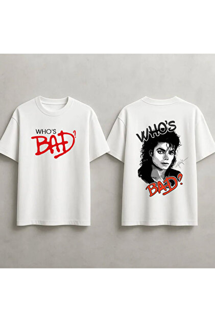STİL-X Michael Jackson Baskılı Unisex %100 Pamuklu Oversize T