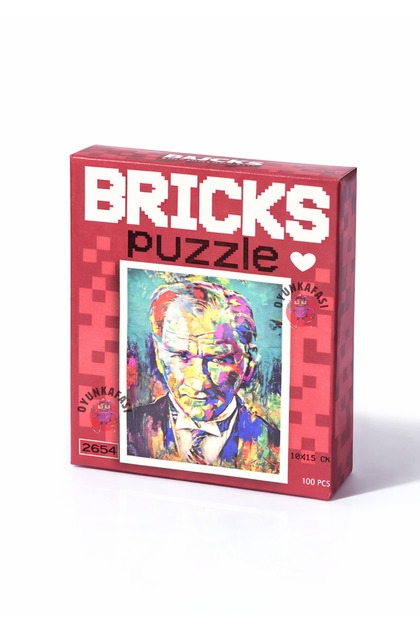 OYUNKAFASI Atatürk Temalı 100 Parça Puzzle | 10x15 cm Mini Puzzle