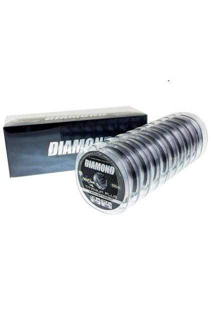 Diamond Titanium Plus Fluorocarbon Kaplama 100 mt Olta Misinası - Füme Renk