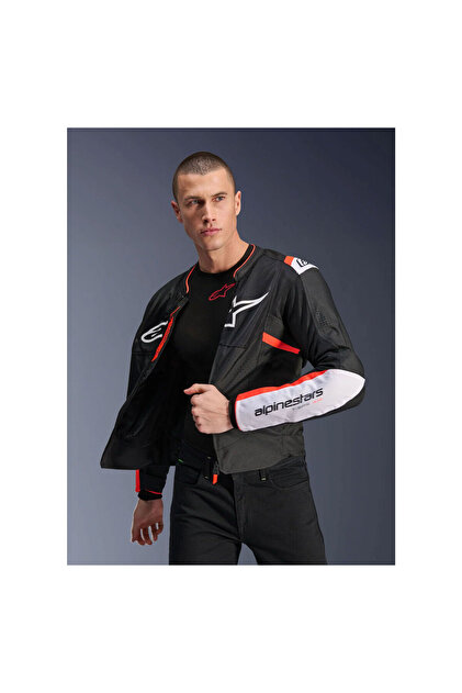 Alpinestars T-SPS Air V2 Korumalı Motosiklet Montu Siyah Beyaz