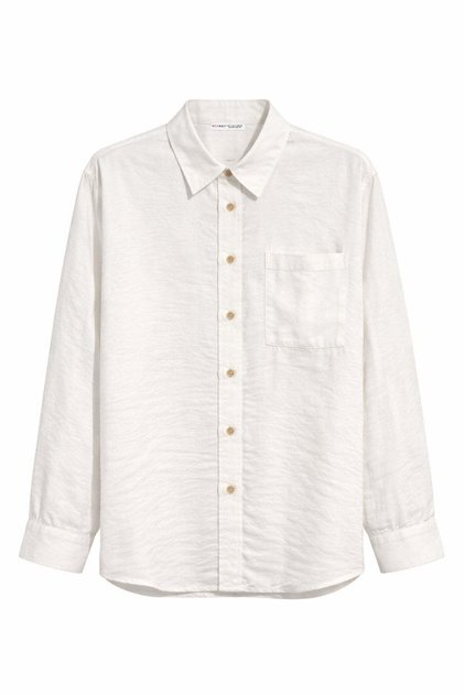 4628 Women's Pocket Detailed Modal Shirt Ecru