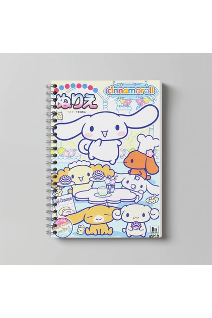 Sanrio Kuromi Cinnamoroll Melody Purin Anime Notebook A4 Size 60 Sheets Unlined Character Printed