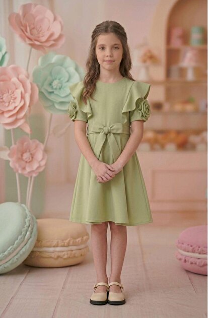 young girl's long brown dress flowers short ruffled sleeves Baltic Born Womens Kearny Ruffle Maxi Dress | Brown + Natural | Color: Brown Floral