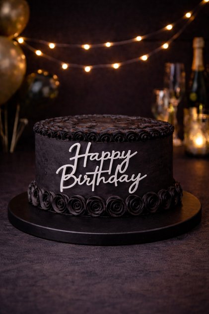 Silver Happy Birthday Cake Topper Plexiglass 13 cm Birthday Cake Decoration