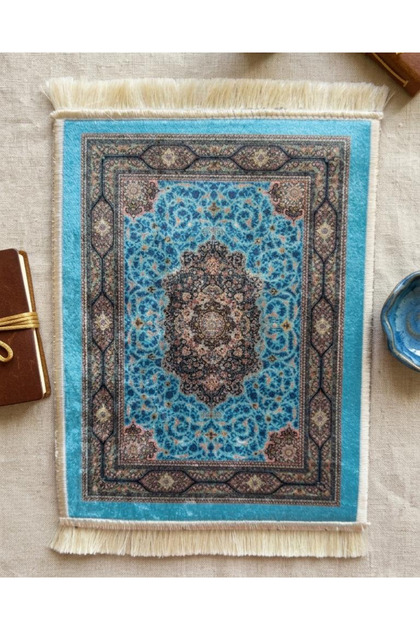 Bag Size Prayer Mat - Can Be Used as a Mouse Pad - 21 - Blue