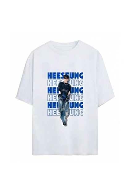 SVART WEAR Heeseung Enhypen K-Pop Unisex Oversize %100 Pamuklu T