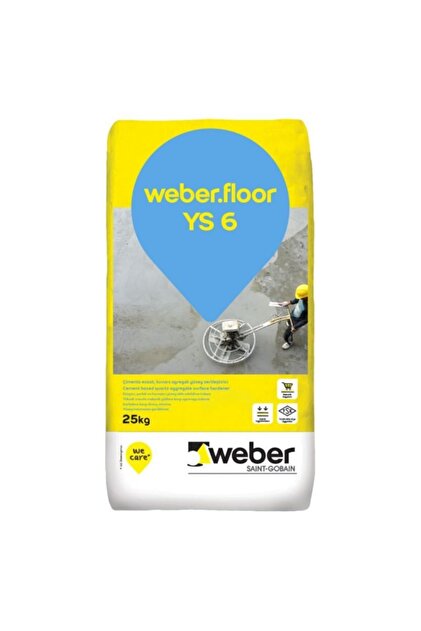 WEBER .floor Ys 6 Kuvars Agregalı Gri Yüzey Sertleştirici - 1