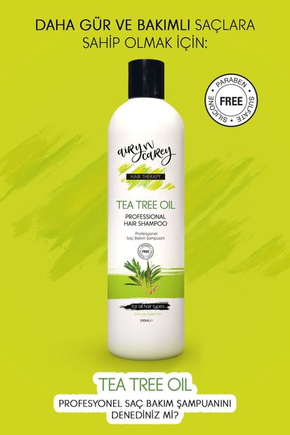 Airy n Carey Tuzsuz Şampuan Tea Tree Oil (Çay Ağacı Yağı) Kepek Önleyici, Arındırıcı Şampuan 330ml 8682983700anc - 5