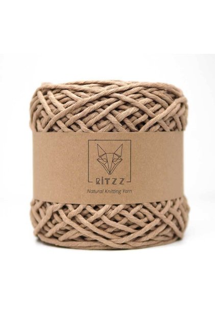 Snur de bumbac împletit simplu Toprak, fir de macrame // 3 mm // 500 grame